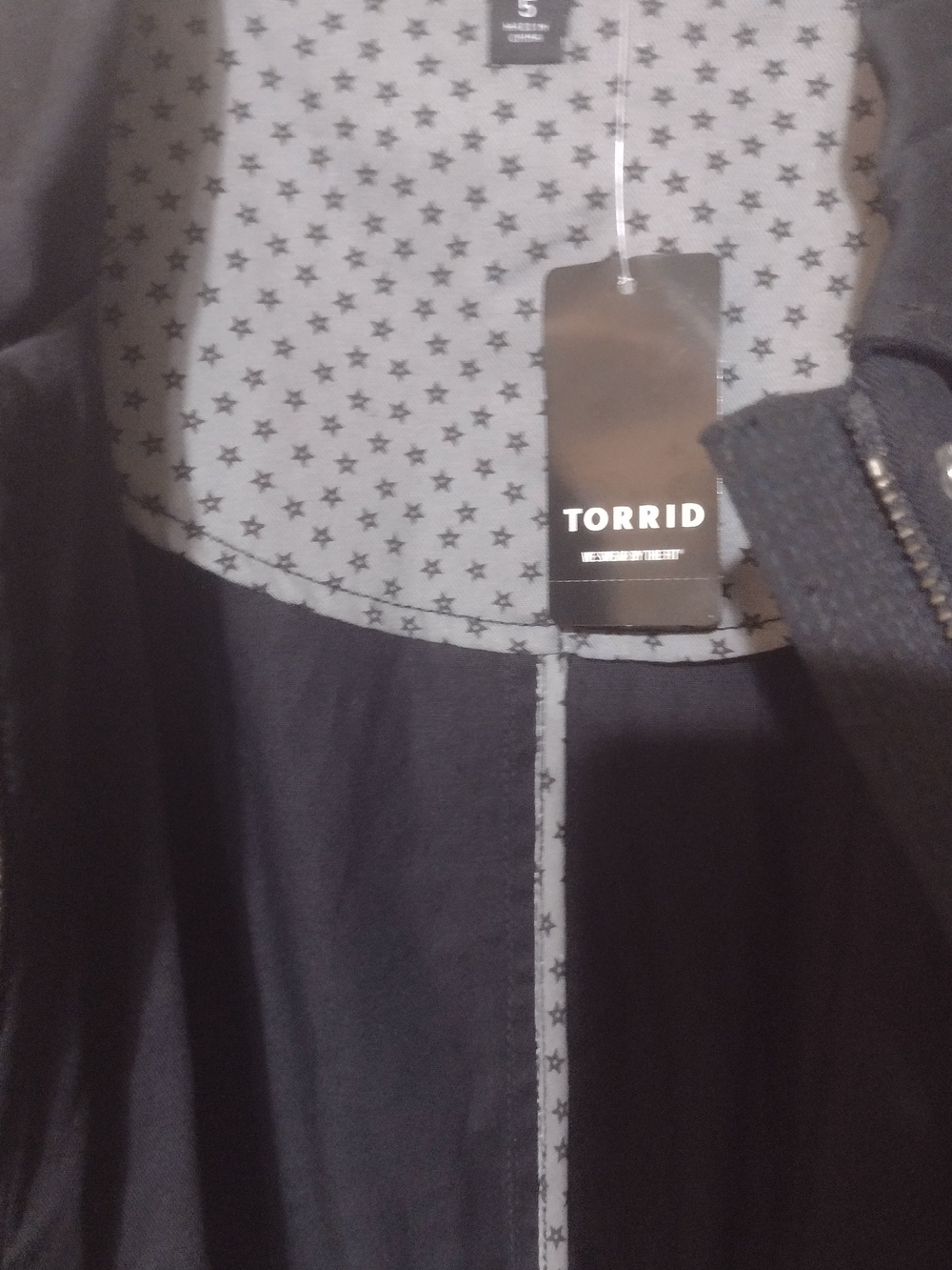 Torrid Black Twill Coat Size 5 NWT - Picture 9 of 13